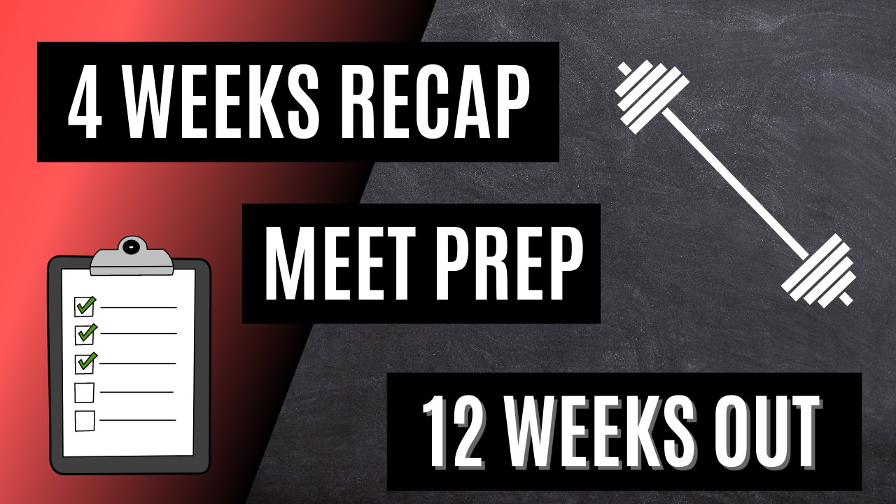 4 weeks Meet Prep recap